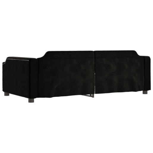 Sofá-cama, Sofá conversível 90x190 cm tecido preto Sofá-cama, Sofá conversível 90x190 cm tecido preto