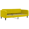 Sofá-cama, Sofá conversível 100x200 cm veludo amarelo