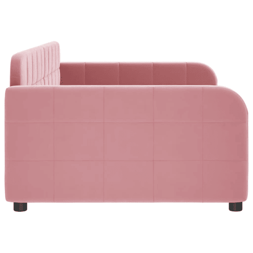 Sofá-cama, Sofá conversível 100x200 cm veludo rosa Sofá-cama, Sofá conversível 100x200 cm veludo rosa