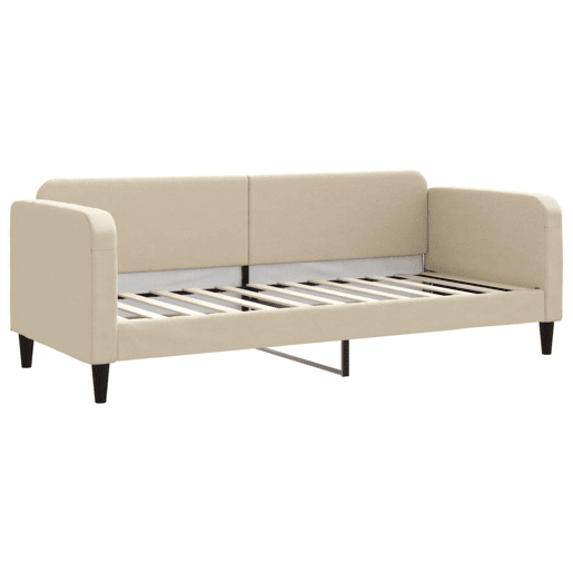 Sofá-cama, Sofá conversível com gavetão e gavetas 80x200 cm tecido cor creme