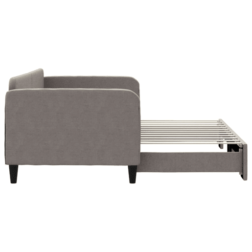Sofá-cama, Sofá conversível com gavetão 90x200 cm tecido cinzento-acastanhado Sofá-cama, Sofá conversível com gavetão 90x200 cm tecido cinzento-acastanhado