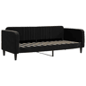 Sofá-cama, Sofá conversível 80x200 cm veludo preto