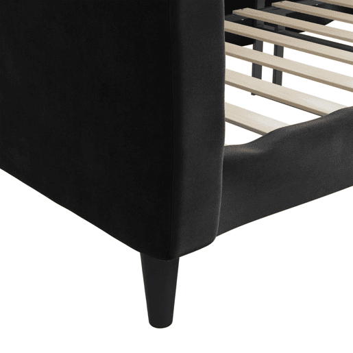 Sofá-cama, Sofá conversível 80x200 cm veludo preto Sofá-cama, Sofá conversível 80x200 cm veludo preto