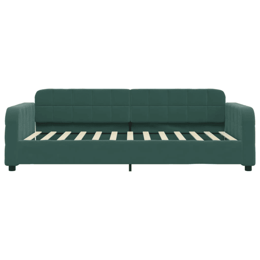 Sofá-cama, Sofá conversível 80x200 cm veludo verde-escuro