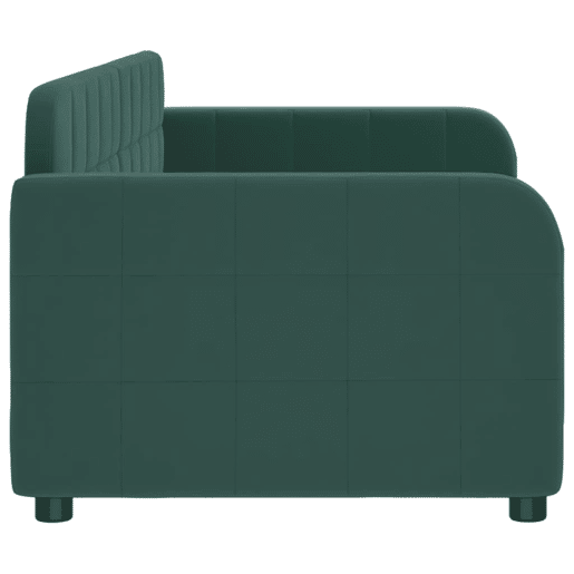 Sofá-cama, Sofá conversível 80x200 cm veludo verde-escuro