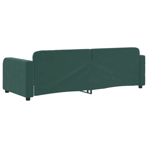 Sofá-cama, Sofá conversível 80x200 cm veludo verde-escuro