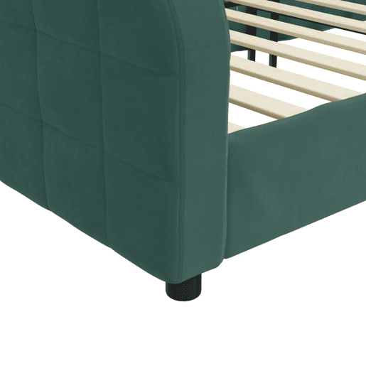 Sofá-cama, Sofá conversível 80x200 cm veludo verde-escuro