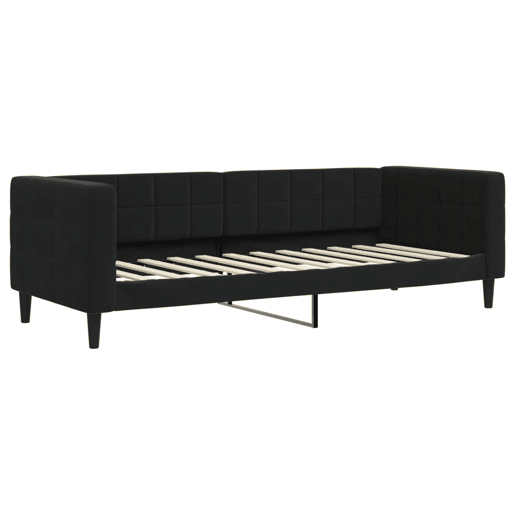 Sofá-cama, Sofá conversível 80x200 cm veludo preto