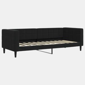 Sofá-cama, Sofá conversível 80x200 cm veludo preto