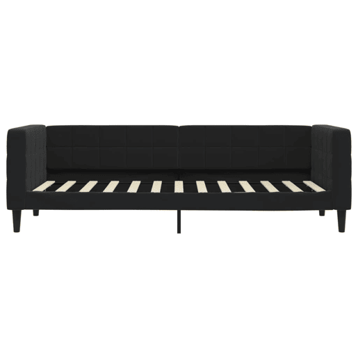 Sofá-cama, Sofá conversível 80x200 cm veludo preto