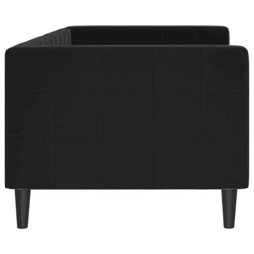 Sofá-cama, Sofá conversível 80x200 cm veludo preto
