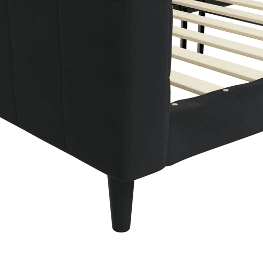 Sofá-cama, Sofá conversível 80x200 cm veludo preto