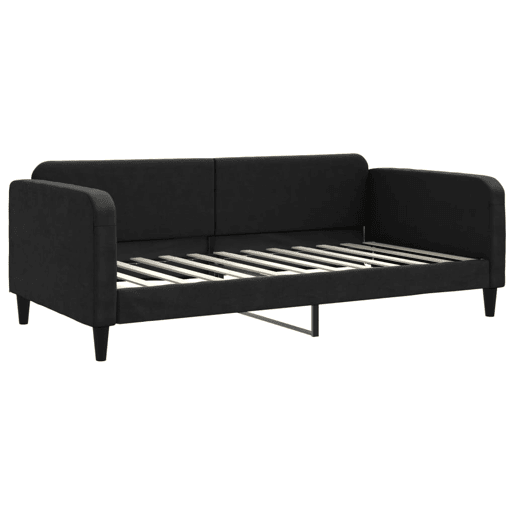 Sofá-cama, Sofá conversível 100x200 cm tecido preto