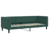 Sofá-cama, Sofá conversível 80x200 cm veludo verde-escuro