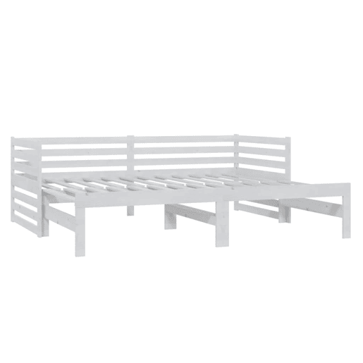 Estrutura Sofá-cama, Sofá conversível de puxar 2x(90x200) cm pinho maciço branco