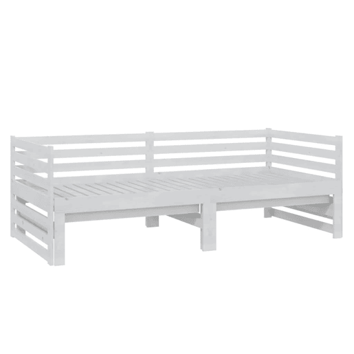 Estrutura Sofá-cama, Sofá conversível de puxar 2x(90x200) cm pinho maciço branco