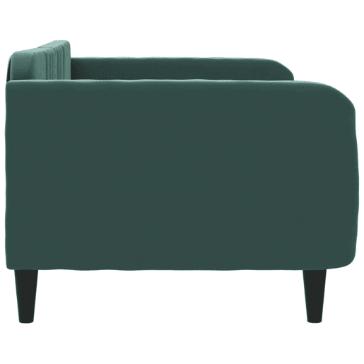 Sofá-cama, Sofá conversível 90x200 cm veludo verde-escuro