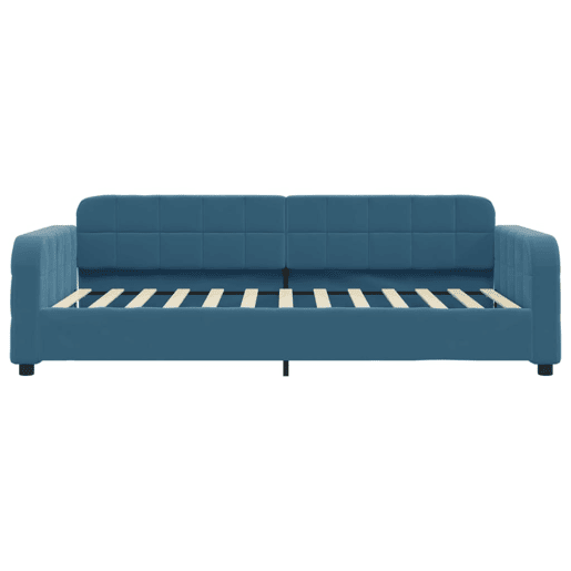 Sofá-cama, Sofá conversível 100x200 cm veludo azul