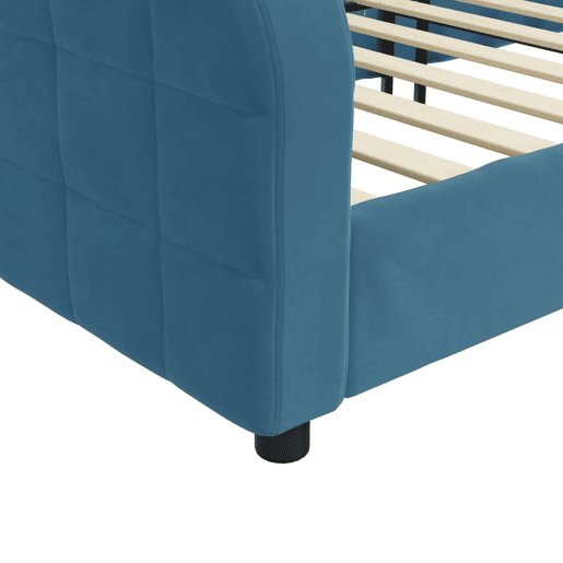 Sofá-cama, Sofá conversível 100x200 cm veludo azul