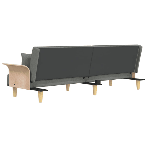 Sofá-cama, Sofá conversível com apoio de braços tecido cinzento-escuro Sofá-cama, Sofá conversível com apoio de braços tecido cinzento-escuro