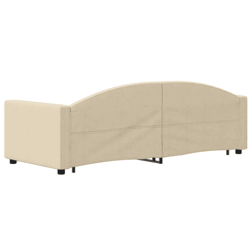 Sofá-cama, Sofá conversível com gavetão e gavetas 80x200 cm tecido cor creme Sofá-cama, Sofá conversível com gavetão e gavetas 80x200 cm tecido cor creme