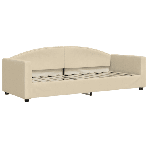 Sofá-cama, Sofá conversível com gavetão e gavetas 80x200 cm tecido cor creme Sofá-cama, Sofá conversível com gavetão e gavetas 80x200 cm tecido cor creme