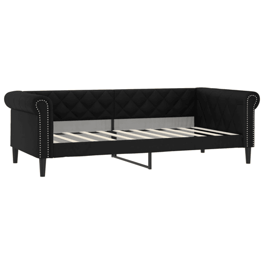 Sofá-cama, Sofá conversível 90x190 cm couro artificial preto Sofá-cama, Sofá conversível 90x190 cm couro artificial preto