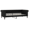 Sofá-cama, Sofá conversível 90x190 cm couro artificial preto