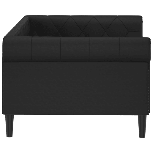 Sofá-cama, Sofá conversível 90x190 cm couro artificial preto Sofá-cama, Sofá conversível 90x190 cm couro artificial preto
