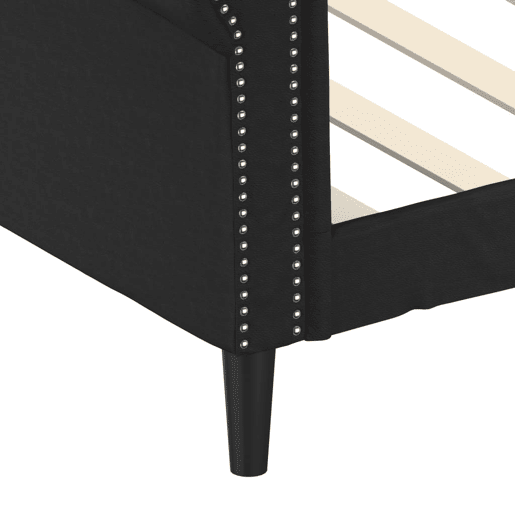Sofá-cama, Sofá conversível 90x190 cm couro artificial preto Sofá-cama, Sofá conversível 90x190 cm couro artificial preto
