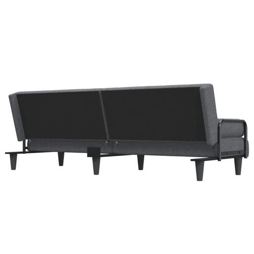 Sofá-cama, Sofá conversível com apoio de braços tecido cinzento-escuro Sofá-cama, Sofá conversível com apoio de braços tecido cinzento-escuro