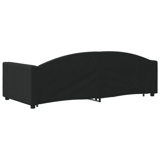 Sofá-cama, Sofá conversível com gavetão 90x200 cm tecido preto Sofá-cama, Sofá conversível com gavetão 90x200 cm tecido preto