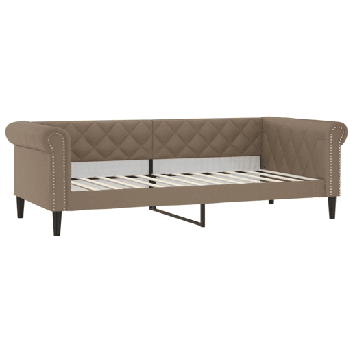 Sofá-cama, Sofá conversível 100x200 cm couro artificial cappuccino Sofá-cama, Sofá conversível 100x200 cm couro artificial cappuccino