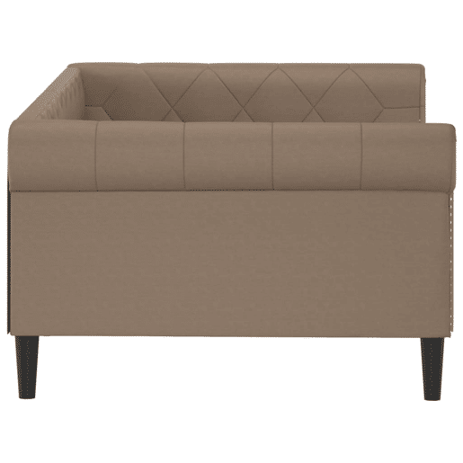 Sofá-cama, Sofá conversível 100x200 cm couro artificial cappuccino Sofá-cama, Sofá conversível 100x200 cm couro artificial cappuccino