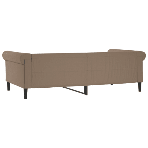 Sofá-cama, Sofá conversível 100x200 cm couro artificial cappuccino Sofá-cama, Sofá conversível 100x200 cm couro artificial cappuccino