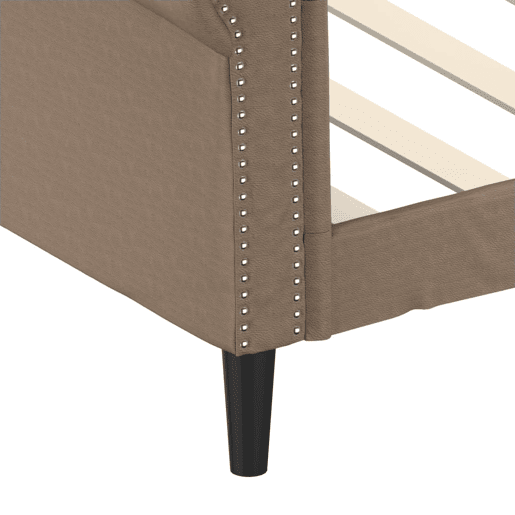 Sofá-cama, Sofá conversível 100x200 cm couro artificial cappuccino Sofá-cama, Sofá conversível 100x200 cm couro artificial cappuccino
