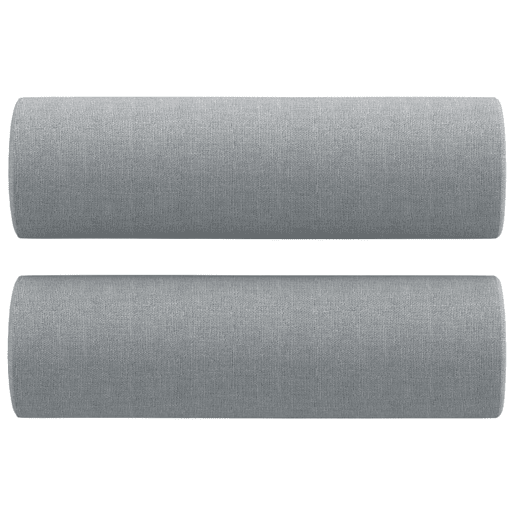 Sofá 3 lugares - Sofá fixo + almofadas decorativas 180cm tecido cinza-claro