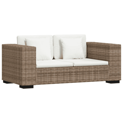 Conjunto de sofá - Sofás moduláveis de 2 lugares, 7 pcs, vime genuíno