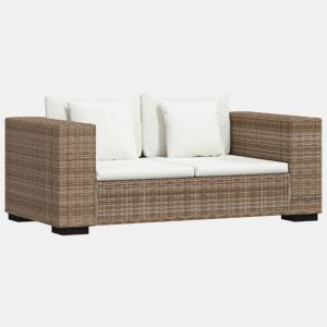 Conjunto de sofá - Sofás moduláveis de 2 lugares, 7 pcs, vime genuíno
