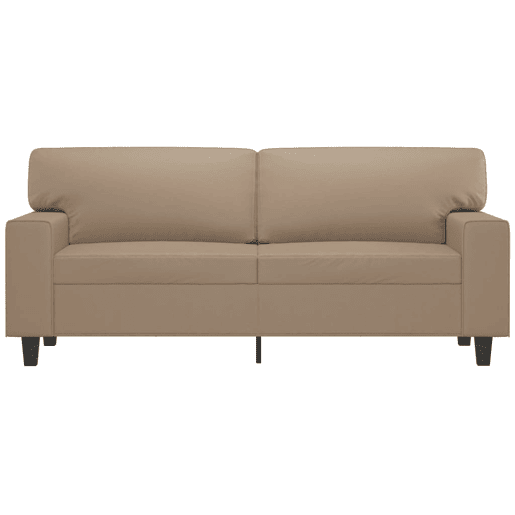 Sofá de 2 lugares - Sofá fixo 140 cm couro artificial cor cappuccino Sofá de 2 lugares - Sofá fixo 140 cm couro artificial cor cappuccino