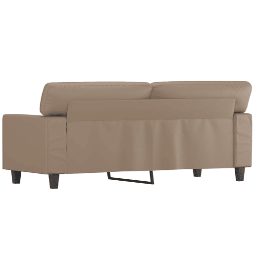 Sofá de 2 lugares - Sofá fixo 140 cm couro artificial cor cappuccino Sofá de 2 lugares - Sofá fixo 140 cm couro artificial cor cappuccino
