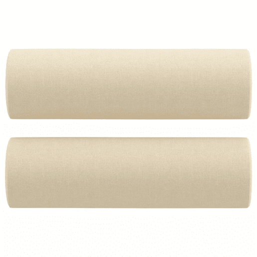 Sofá 2 lugares - Sofá fixo + almofadas decorativas 140 cm tecido cor creme Sofá 2 lugares - Sofá fixo + almofadas decorativas 140 cm tecido cor creme