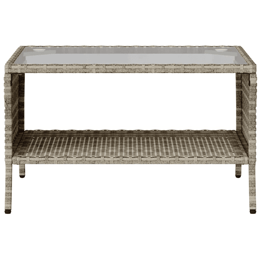vidaXL Sofá jardim c mesa e almofadões 2 lugares vime PE cinza claro vidaXL Sofá jardim c mesa e almofadões 2 lugares vime PE cinza claro