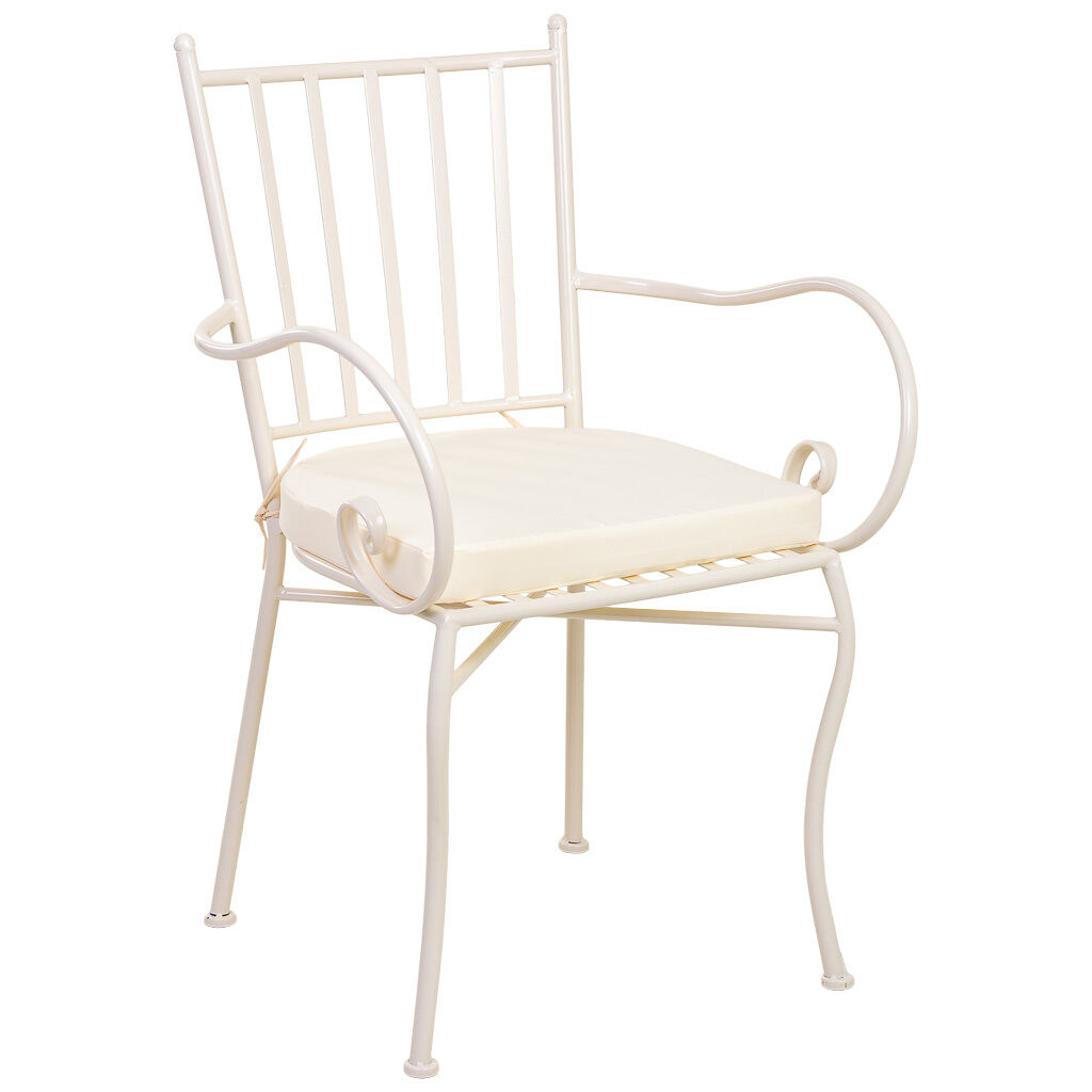 Sillón de forja con cojín