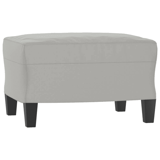 Sofá 3 lugares - Sofá fixo c apoio de pés 180 cm microfibra cinza-claro
