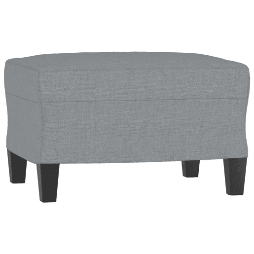 Sofá de 3 lugares - Sofá fixo com apoio de pés 180 cm tecido cinzento-claro Sofá de 3 lugares - Sofá fixo com apoio de pés 180 cm tecido cinzento-claro