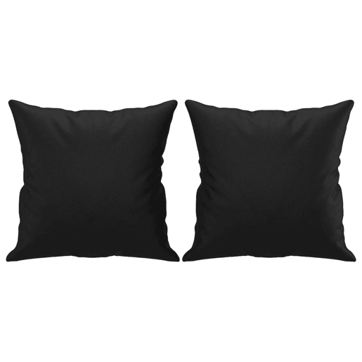 Sofá 2 lugares - Sofá fixo + almofadas decoração 140 cm couro artif. preto