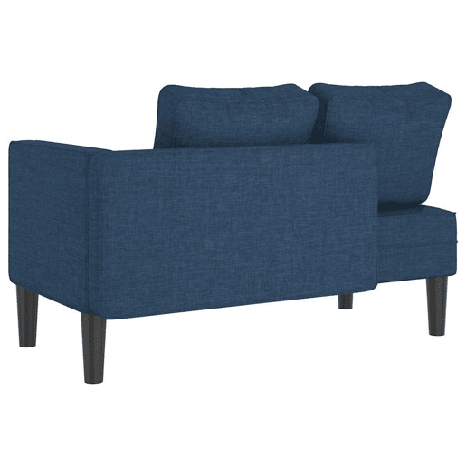 Sofá Chaise lounge - Sofá de canto com almofadões tecido azul
