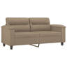 Sofá de 2 lugares - Sofá fixo 140 cm couro artificial cor cappuccino