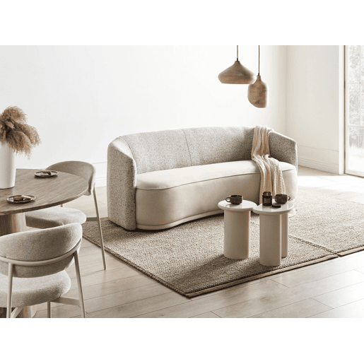ROSET Tecido Creme claro 3 lugares